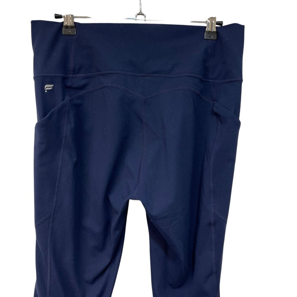 Fabletics Oasis PureLuxe High-Waisted Crop Pocket Legging Navy Blue Size Large - Picture 6 of 7